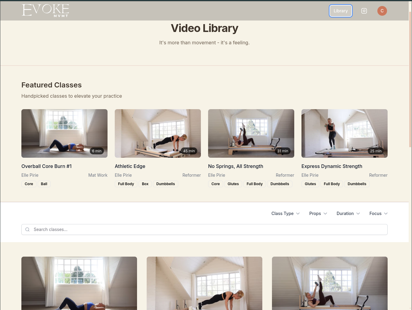 Filterable class library with smart categorization