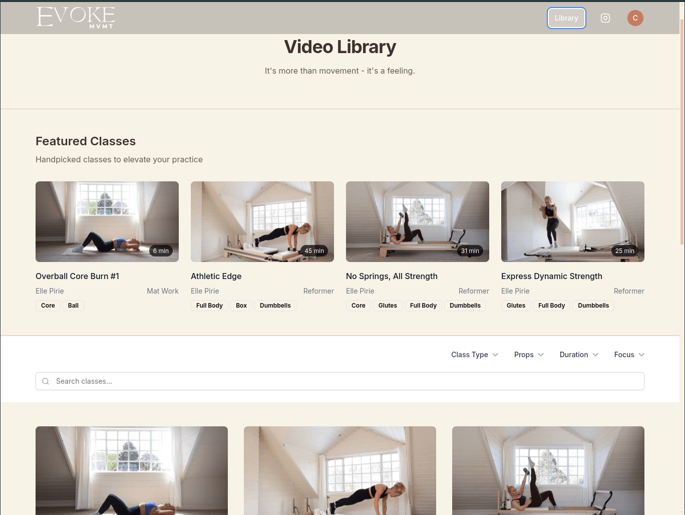 EvokeMVMT filterable class library